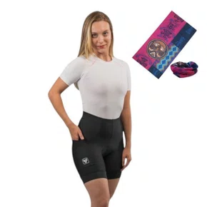 BERMUDA CICLISMO FEMININA FREE FORCE BASIC PRETA C/BOLSO GG