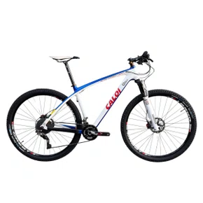 BICICLETA CALOI CARBON TEAM XTR 22V BRANCA/AZUL TAM L
