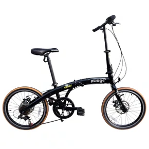 BICICLETA DOBRAVEL TWO DOGS PLIAGE ARO 20 SHIMANO 7V  PRETA 