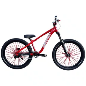 BICICLETA GIOS 4FREAKS VERMELHA/BRANCA SINGLE WHEELING/GRAU