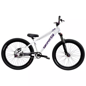 BICICLETA GIOS 4TRIX BRANCA/ROXA 26 SINGLE WHEELING/GRAU