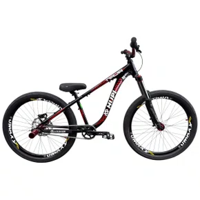 BICICLETA HUPI NAJA 2026 PRETA/VERMELHA ARO 26 WHEELING/GRAU