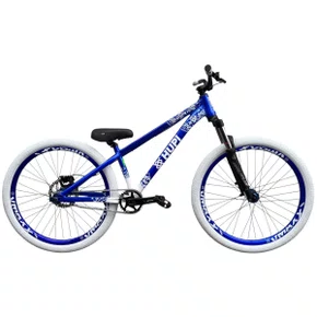 BICICLETA HUPI STRIP 2026 AZUL/BRANCO ARO 26 WHEELING/GRAU