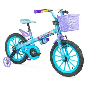 BICICLETA INFANTIL ARO 16 FEMININA NATHOR FROZEN AZUL
