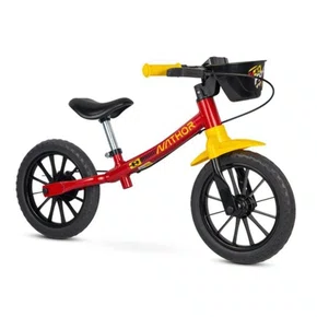 BICICLETA INFANTIL NATHOR BALANCE ARO 12 VERMELHA