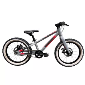 BICICLETA INFANTIL SENSE GROM ARO 16 CINZA/VERMELHO 