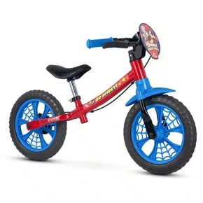 BICICLETA NATHOR BALANCE  ARO 12 EQUILIBRIO SPIDER-MAN VERME