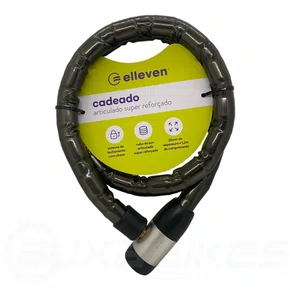 CADEADO BICICLETA/MOTO/ESTEPE 1.2M 22MM REFORÇADO ELLEVEN