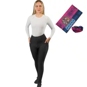 CALÇA CICLISMO FEMININA FREE FORCE BASIC 3 BOLSOS PRETA GG