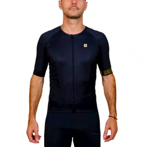 CAMISA CICLISMO MASCULINA FURBO SPORT ORO NEGRO TAM EGG