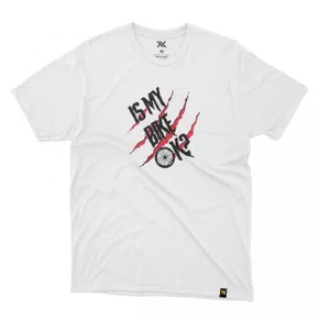CAMISETA CASUAL MATTOS RACING MY BIKE OK BRANCO