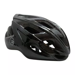 CAPACETE MTB ELLEVEN INMOLD RACE LED PRETO BRILHO/CINZA L