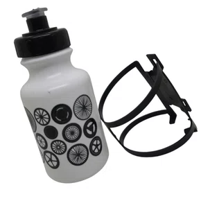 GARRAFA BIKE INFANTIL 300ML BRANCA C/SUPORTE