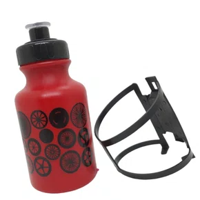GARRAFA BIKE INFANTIL 300ML VERMELHA C/SUPORTE