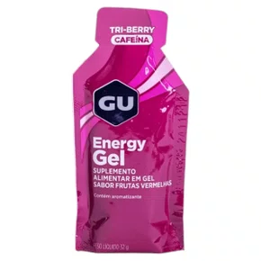 GEL GU ENERGY FRUTAS VERMELHAS C/ CAFEINA