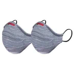 KIT 2 MASCARAS FIBER AIR FACIAIS UNISSEX LAVAVEL CINZA P
