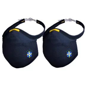 KIT 2 MASCARAS FIBER SPORT FACIAIS UNISSEX LAVAVEL CBF MARIN