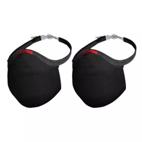 KIT 2 MASCARAS FIBER SPORT FACIAIS UNISSEX LAVAVEL PRETA COR