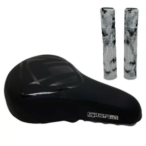 KIT SELIM GIOS BLACK + MANOPLA GIOS LARANJA BMX/WHEELING/GRA
