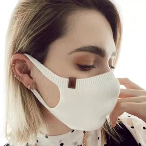 MASCARA BIAMAR FACIAL UNISSEX 100% ALGODAO BRANCA LAVAVEL