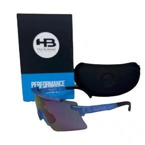 OCULOS CICLISMO HB APEX WAVY MATTE BLUE LENTE GREEN CHROME