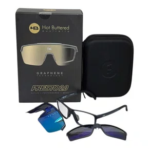 OCULOS CICLISMO HB PRESTO 2.0 MATTE NAVY LENTE BLUE CHROME