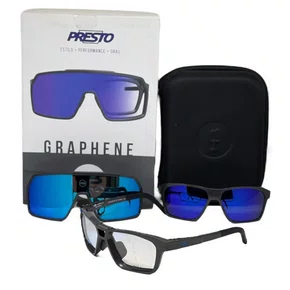 OCULOS CICLISMO HB PRESTO GRAPHENE LENTE BLUE CHROME