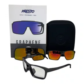 OCULOS CICLISMO HB PRESTO GRAPHENE LENTE RED/ORANGE CHROME