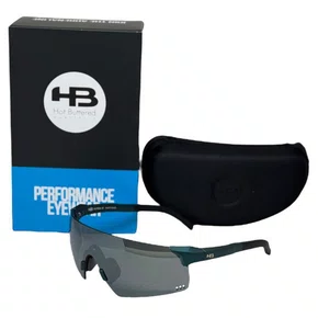 OCULOS ESPORTIVO HB QUAD R 2.0 DARK GREEN LENTE SILVER