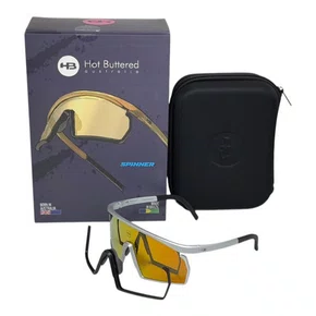 OCULOS CICLISMO HB SPINNER MATTE ALUMINIO/BLACK LENTE RED CH