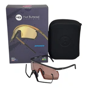 OCULOS CICLISMO HB SPINNER MATTE BLACK/COPPER LENTE AMBER