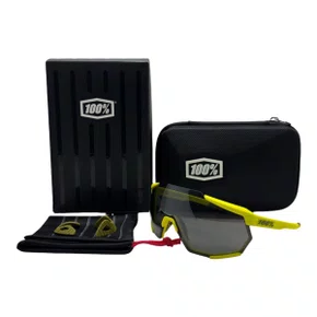 ÓCULOS ESPORTIVO 100% RACETRAP SOFT TACT BANANA  BLACK LENS