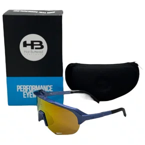 OCULOS ESPORTIVO HB EDGE R SILVER LIGHT BLUE LENTE ORANGE CH