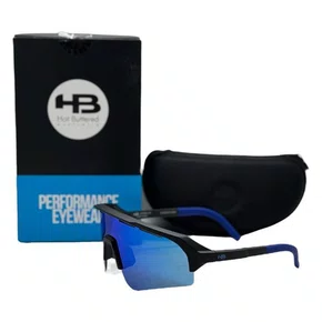 OCULOS ESPORTIVO HB EDGE S MATTE BLACK LENTE BLUE CHROME
