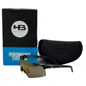 OCULOS ESPORTIVO HB QUAD R 2.0 MATTE BLACK LENTE GOLD CHROME