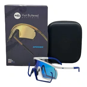 OCULOS ESPORTIVO HB SPINNER WHITE/ROY BLUE LENTE BLUE CHROME