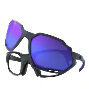 ÓCULOS HB RUSH MATTE GRAPHITE BLUE CHROME