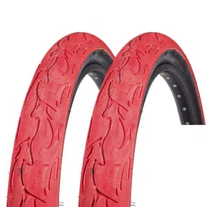 PAR DE PNEU COLORIDO ARO 26X2.50 FLAME WHEELING/GRAU VERMELH