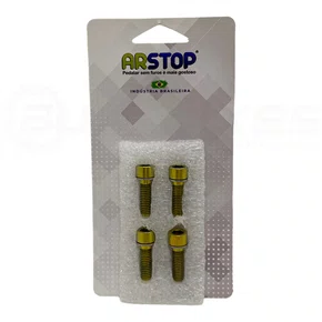 PARAFUSO TITANIO ARSTOP BIKE P/ PINÇA DE FREIO 4UN DOURADO