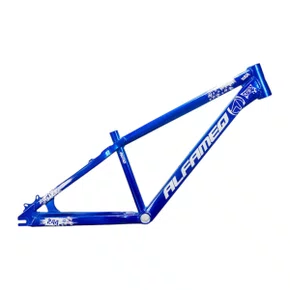 QUADRO ALFAMEQ FURIA AZUL CROMO ARO 26 WHEELING/GRAU TAM 13