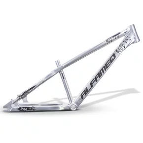 QUADRO ALFAMEQ FURIA CROMADO ARO 26 WHEELING/GRAU TAM 13