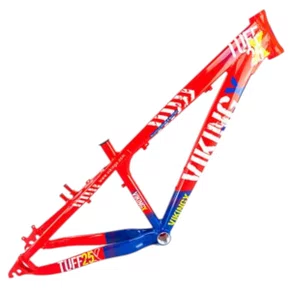 QUADRO VIKINGX TUFF X-25 ARO 26 ALUMINIO VERMELHO/AZUL