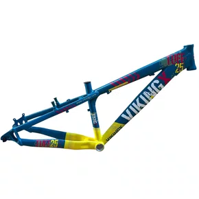 QUADRO VIKINGX TUFF X-25 ARO 26 AZUL/AMARELO WHEELING/GRAU