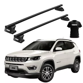 RACK THULE SQUAREBAR AÇO COMPLETO JEEP COMPASS