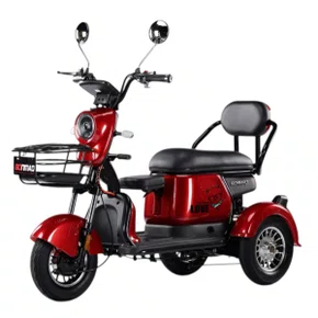 TRICICLO ELETRICO BONMAD BM942-28 1000W SUSPENSAO PRETO/VERM
