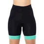 BERMUDA CICLISMO FEMININA CYCLE 7 EXTREME PRETA/VERDE TAM XG