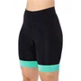 BERMUDA CICLISMO FEMININA CYCLE 7 EXTREME PRETA/VERDE TAM XG