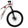 BICICLETA ARO 24 ELLEVEN MTB 8V C/SUSPENSAO CINZA/VERMELHO