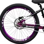 BICICLETA HUPI NAJA PRETA/ROXA/BRANCA ARO 26 WHEELING/GRAU