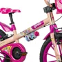 BICICLETA INFANTIL ARO 16 FEMININA NATHOR BARBIE SALMAO/ROSA